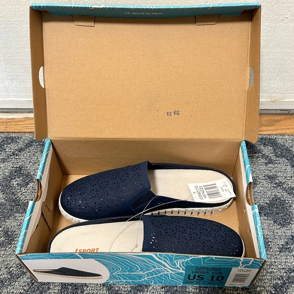 Jsport Ladies' Floral Mule, Navy Blue (10) - Picture 3 of 12